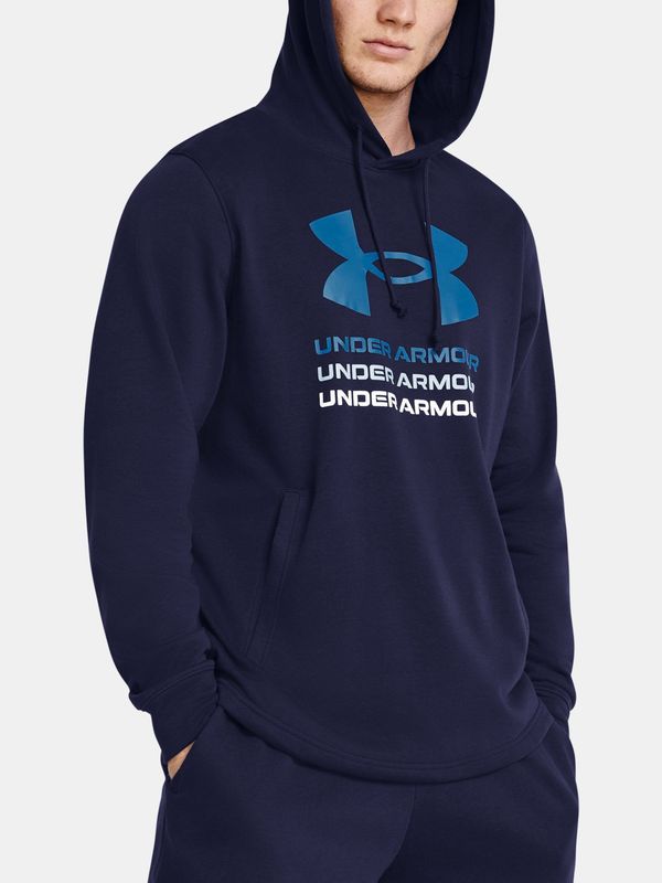 Under Armour Under Armour Sweatshirt UA Rival Terry Graphic Hood-BLU - Men's