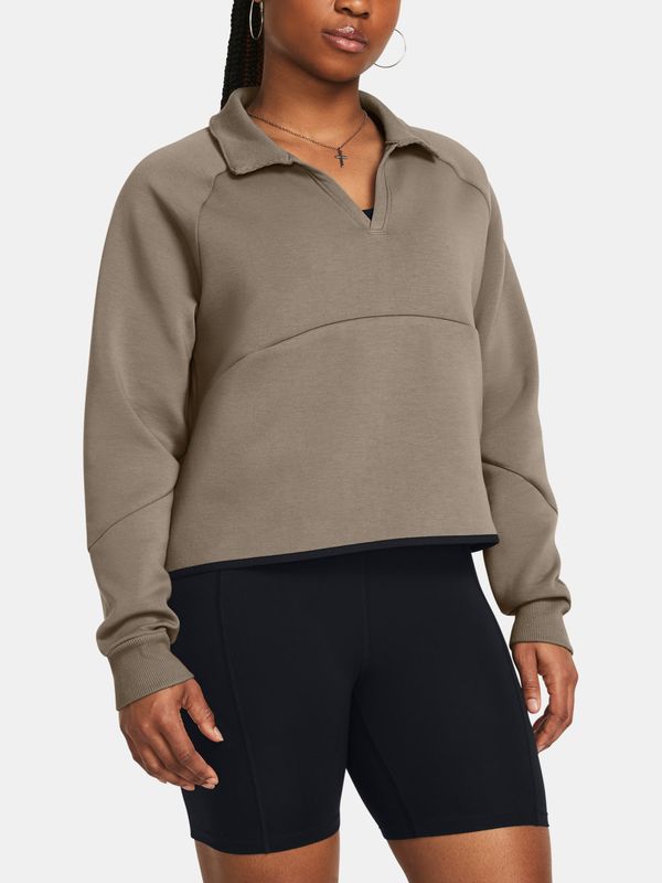 Under Armour Under Armour Sweatshirt Unstoppable Flc Rugby Crop-BRN - Women