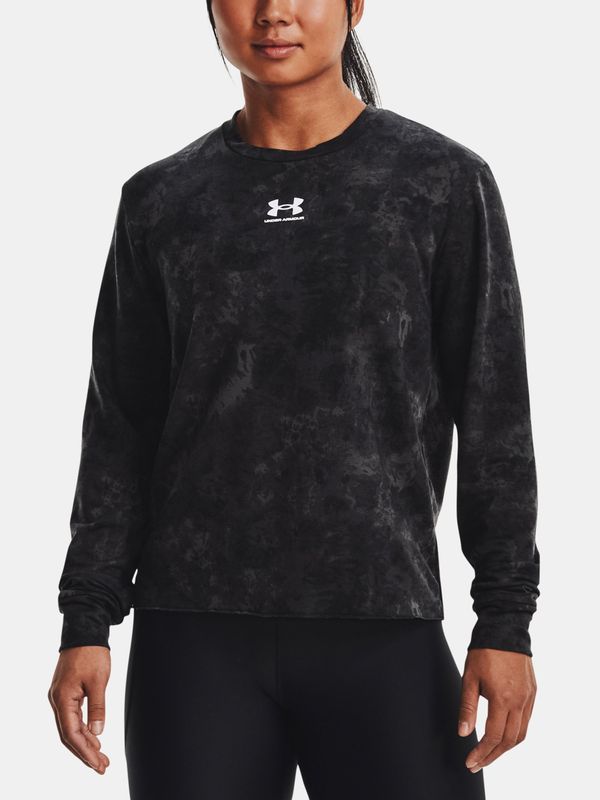 Under Armour Under Armour T-Shirt Rival Terry Print Crew-BLK - Women