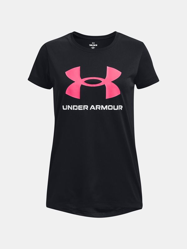 Under Armour Under Armour T-Shirt Tech Solid Print Fill BL SSC-BLK - Girls