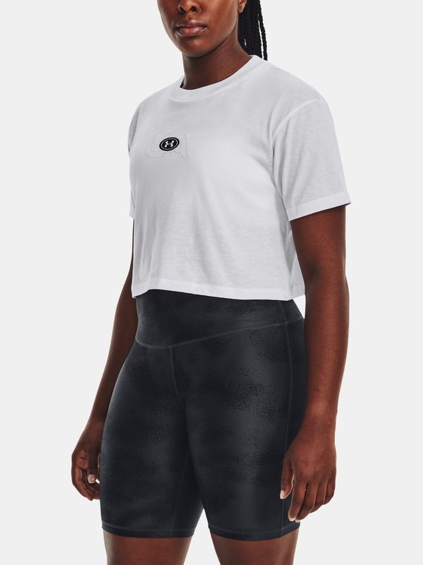 Under Armour Under Armour T-Shirt UA BRANDED LOGO CROP SS-WHT - Women