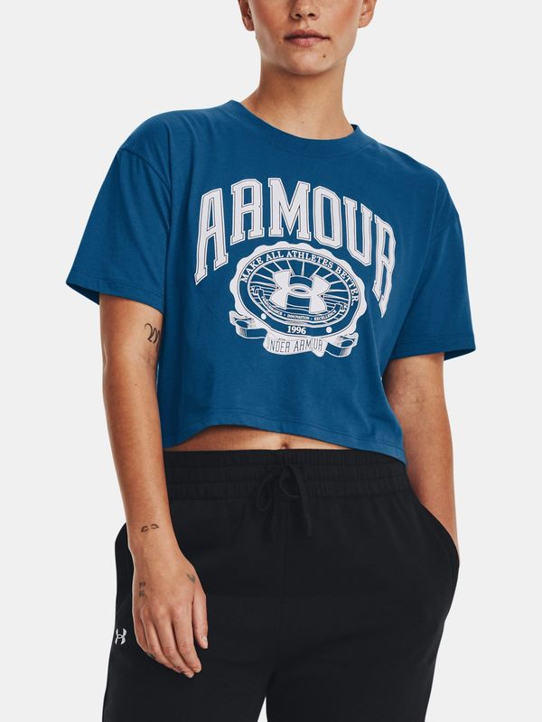 Under Armour Under Armour T-Shirt UA COLLEGIATE CREST CROP SS-BLU - Women