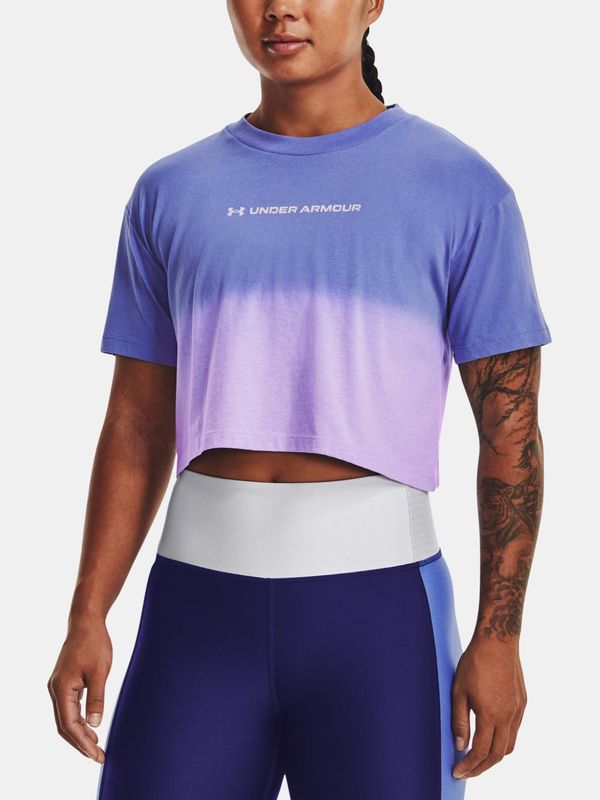 Under Armour Under Armour T-Shirt UA DIP DYE CROP SS-BLU - Women