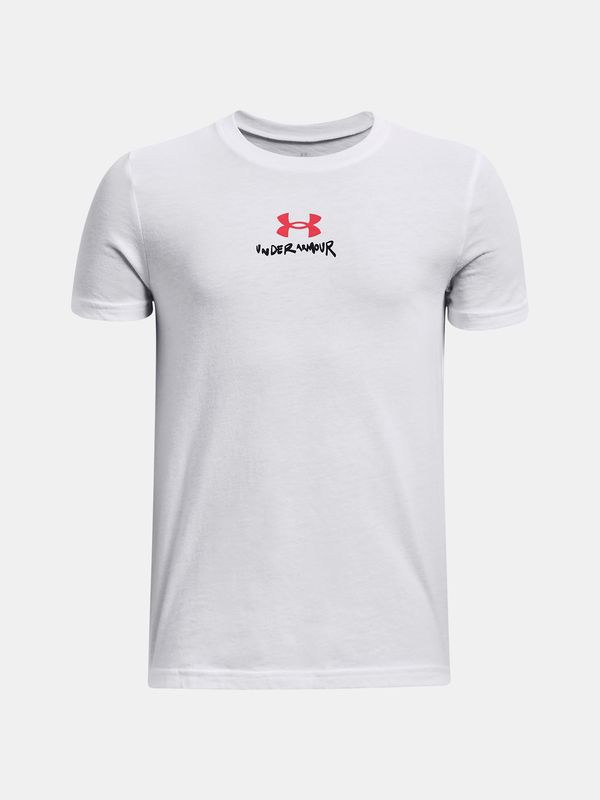 Under Armour Under Armour T-Shirt UA SCRIBBLE BRANDED SS-WHT - Boys