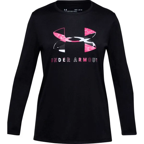 Under Armour Under Armour Tech Graphic Big Logo LS T-Shirt for Girls - BLK M