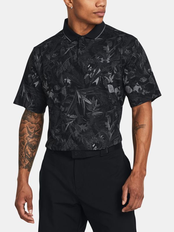 Under Armour Under Armour UA Iso-Chill Edge Polo Black Men's Patterned Sports Polo Shirt