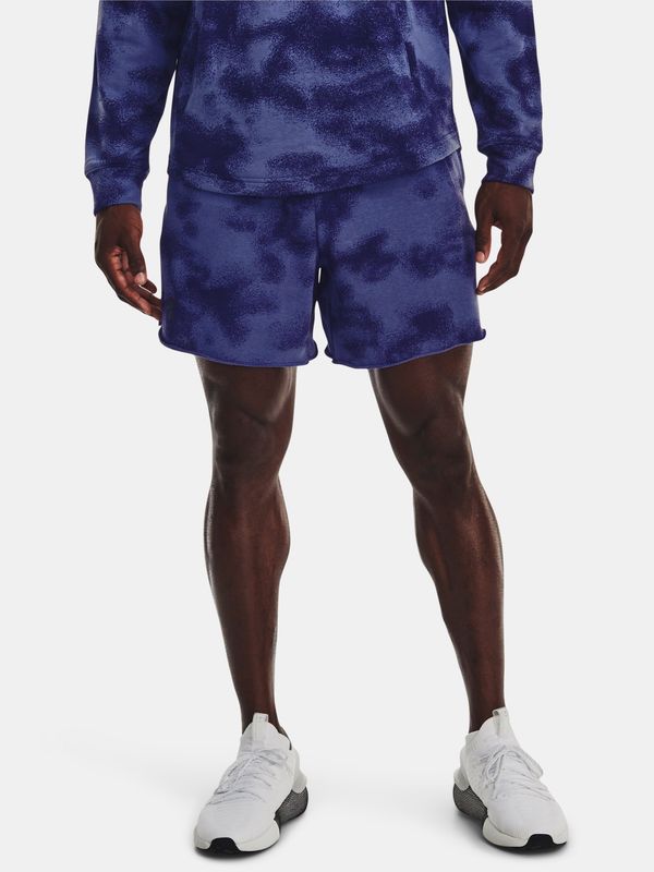 Under Armour Under Armour UA Rival Terry Navy Blue Patterned Sports Tracksuit Shorts