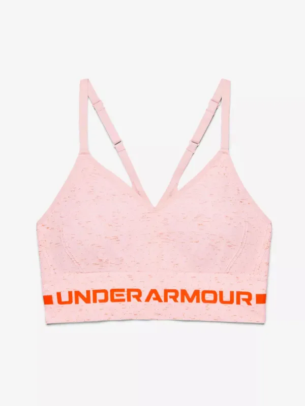 Under Armour Under Armour Women's Bra Seamless Low Long Htr Bra Pink Beta Tint L