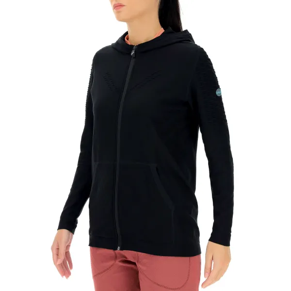 UYN UYN Run Fit OW Hooded Full Zip Blackboard Women's Sweatshirt
