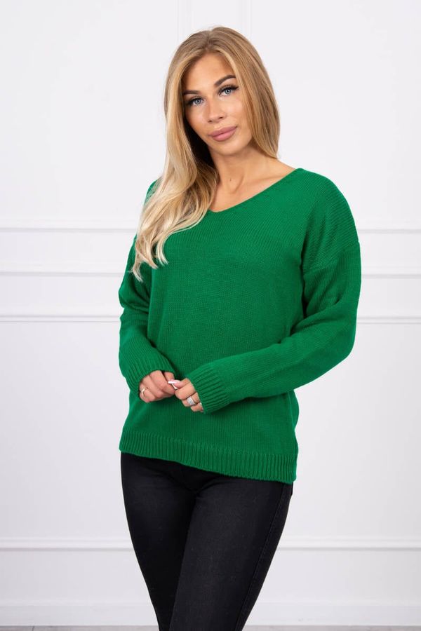 Kesi V-neck sweater in green