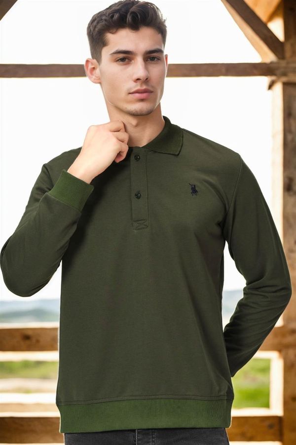 dewberry V4007 DEWBERRY MEN'S SWEATSHIRT-PLAIN KHAKI