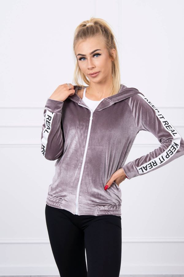 Kesi Velour hoodie with gray color