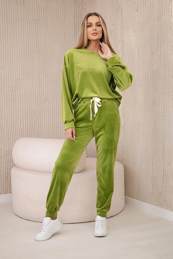 Kesi Velour set sweatshirt + kiwi trousers