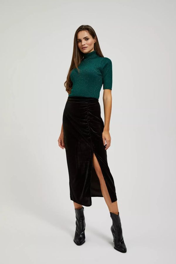 Moodo Velour skirt with slit