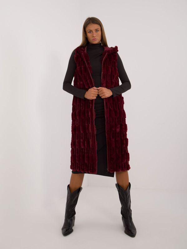 Wool Fashion Italia Vest-AT-KZ-2368-1.13-burgundy