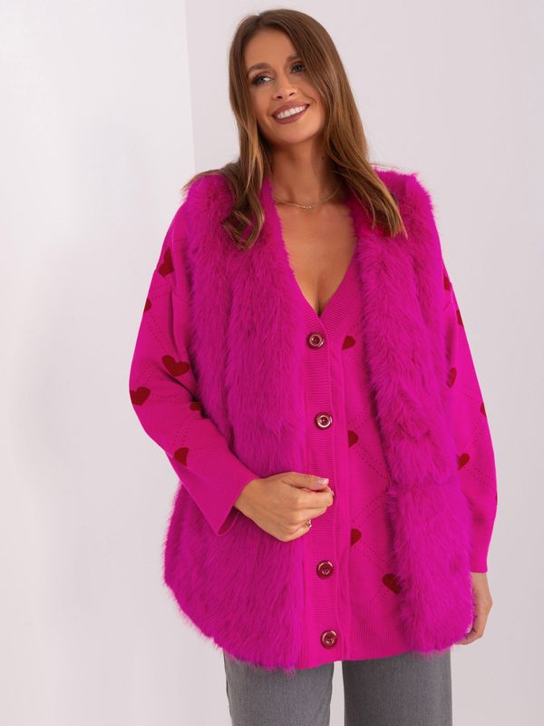 Wool Fashion Italia Vest-AT-KZ-2368.00P-Fuchsia