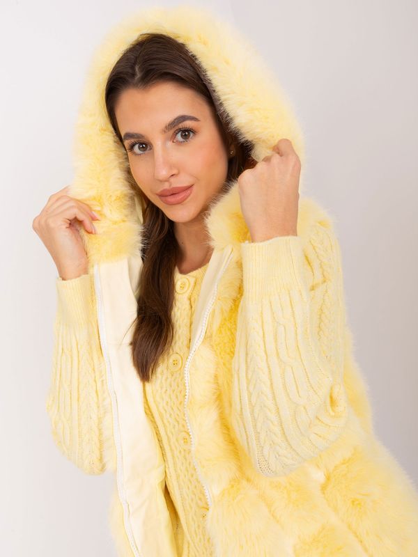 Wool Fashion Italia Vest-AT-KZ-2379.96P-Light Yellow