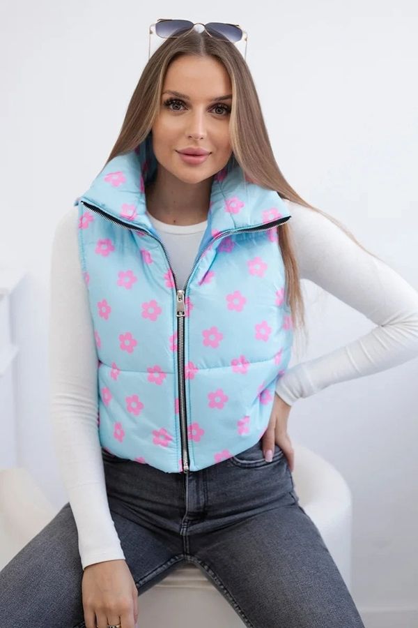 Kesi Vest with small blue flowers