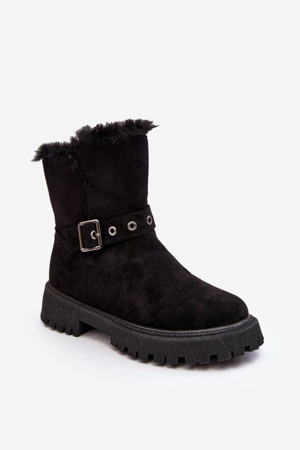 VINCEZA VINCEZA Women's Boots with Fur Zip Black Morcos