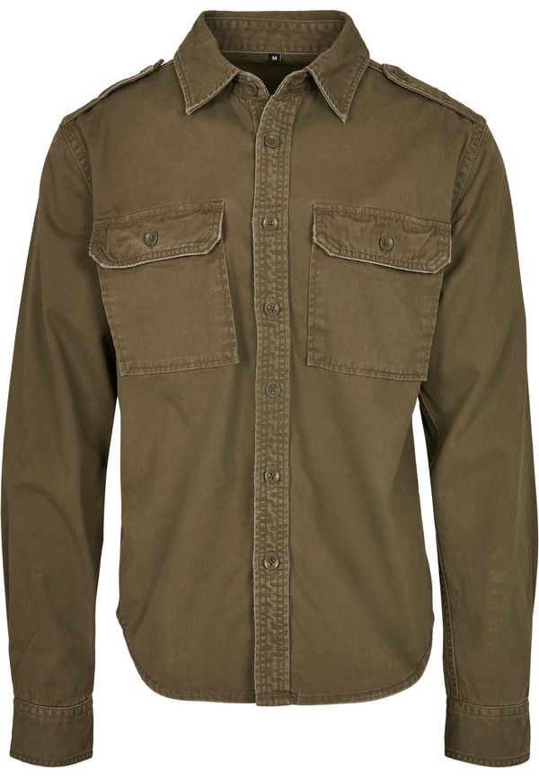 BYBrandit Vintage Long Sleeve Shirt Olive