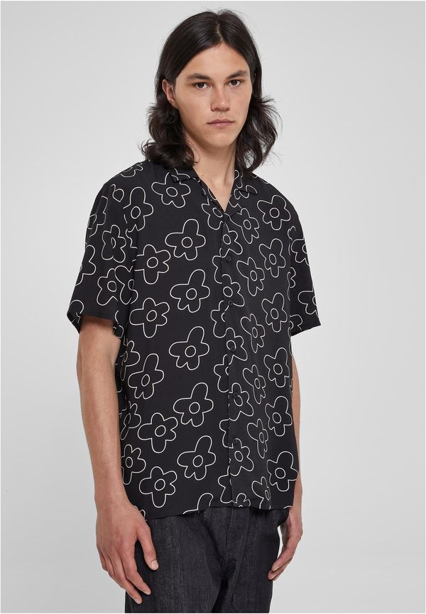 UC Men Viscose shirt AOP Resort blackflower
