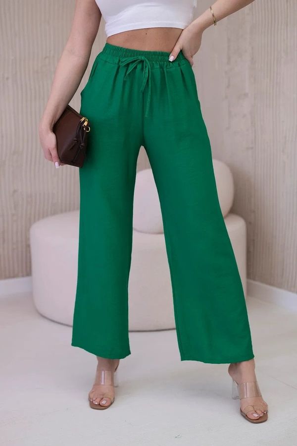 Kesi Viscose wide green trousers