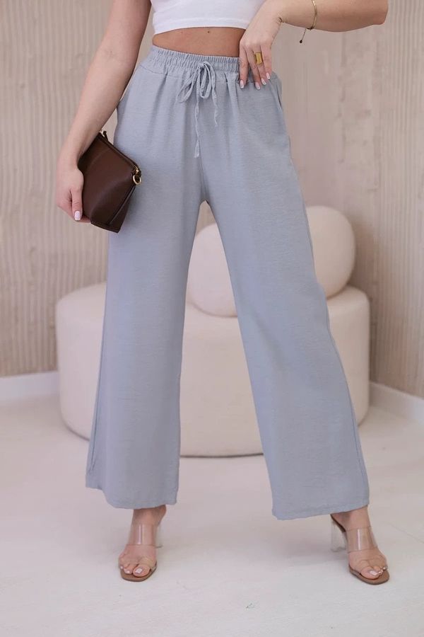 Kesi Viscose wide trousers grey