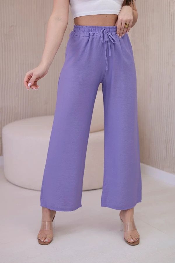 Kesi Viscose wide trousers in purple color