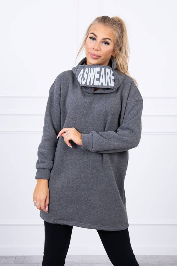 Kesi Wadded hoodie made of graphite