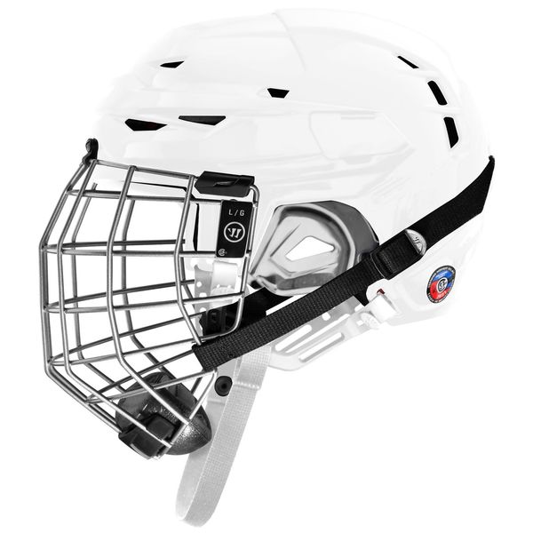 Warrior Warrior Covert CF 100 Senior white Hockey Helmet Combo, Senior