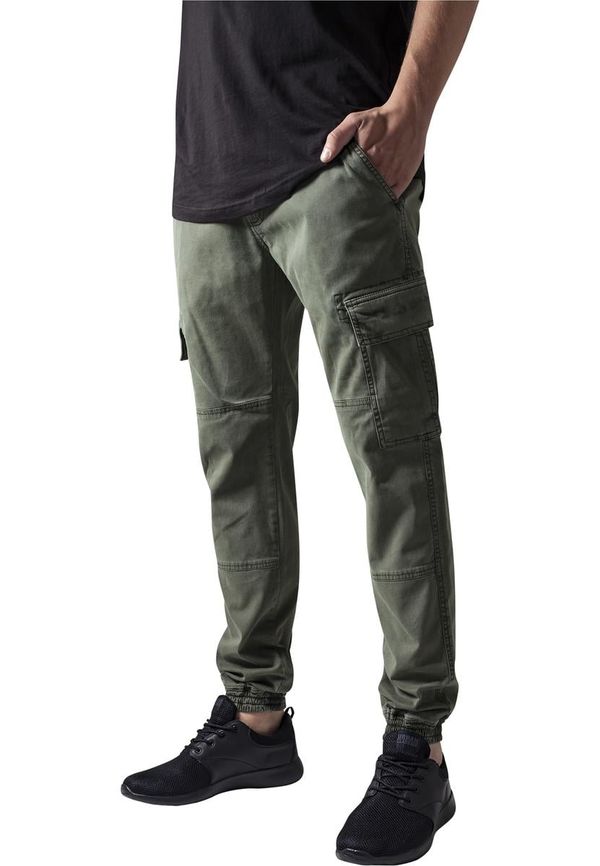 UC Men Washed Cargo Twill Jogging Pants Olive