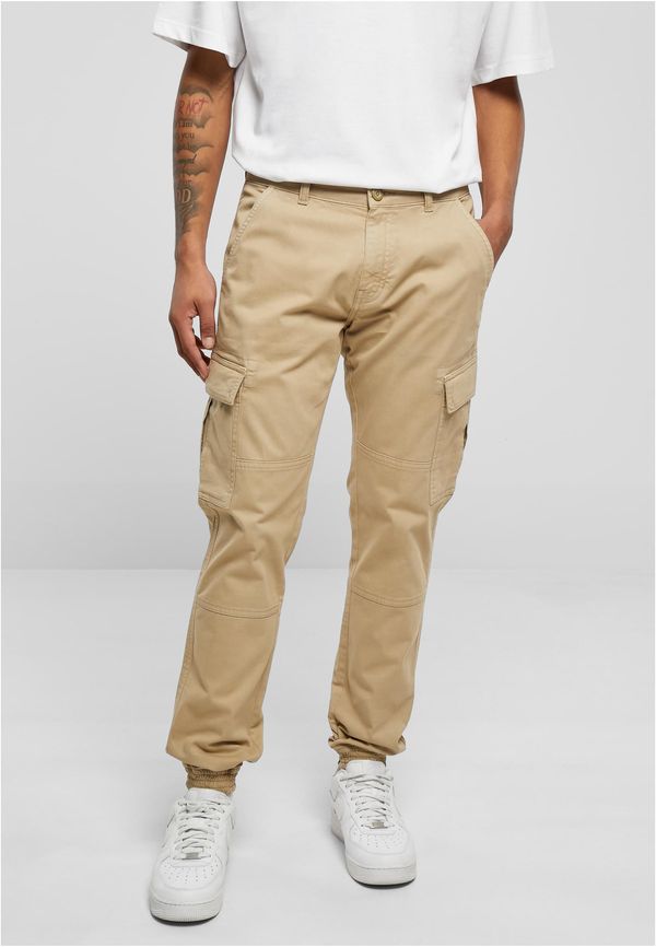 Urban Classics Washed Cargo Twill Jogging Pants Unionbeige