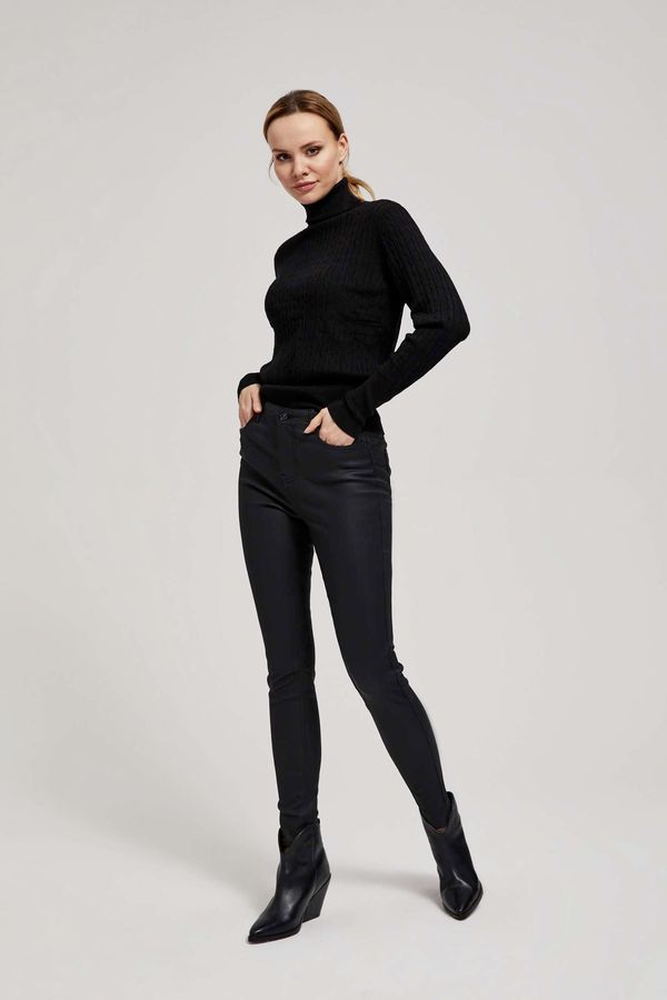 Moodo Waxed skinny pants