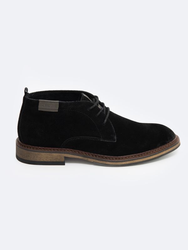 WD1 WD1 Suede Men’s Lace-Up Boots Black Big Star