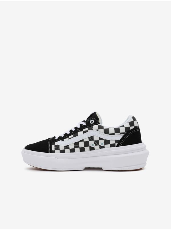 Vans White and Black Checkered Suede Sneaker VANS UA Old S - Ladies