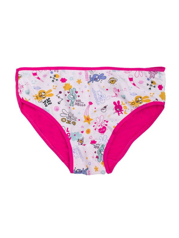Fashionhunters White and pink panties for a girl with colorful patterns