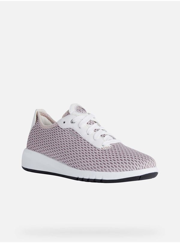 GEOX White and Pink Womens Sneakers Geox Aerantis - Women