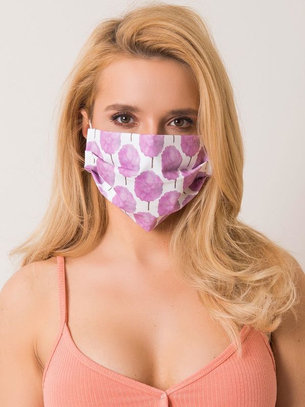 Fashionhunters White and purple protective mask