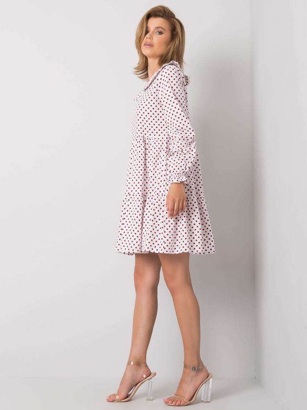 Fashionhunters White and red polka dot dress Rori RUE PARIS