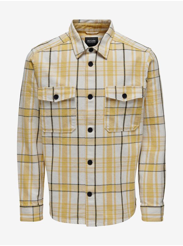 Only White & Yellow Plaid Outerwear ONLY & SONS Milo - Men