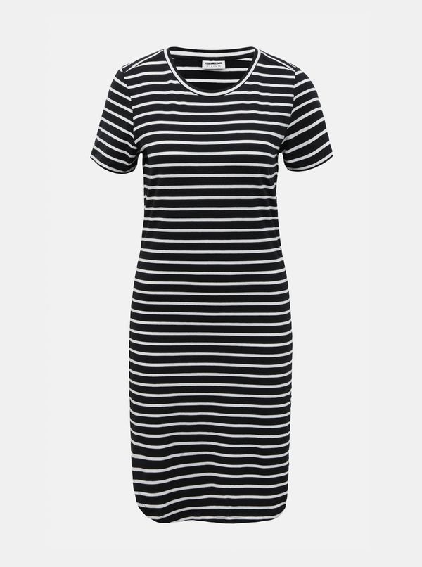 Noisy May White-black striped basic dress Noisy May Simma - Women