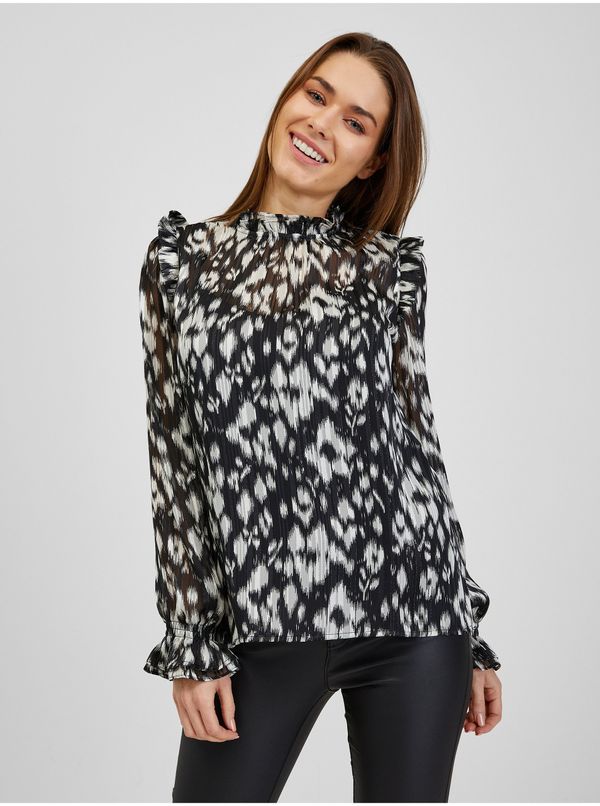 Orsay White-black women's patterned blouse ORSAY - Ladies