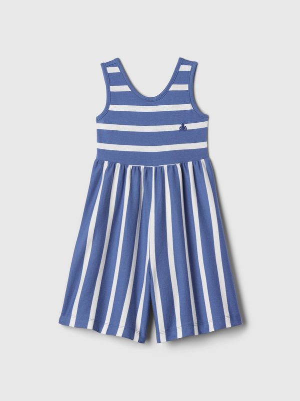 GAP White-Blue Girls' Striped Jumpsuit GAP