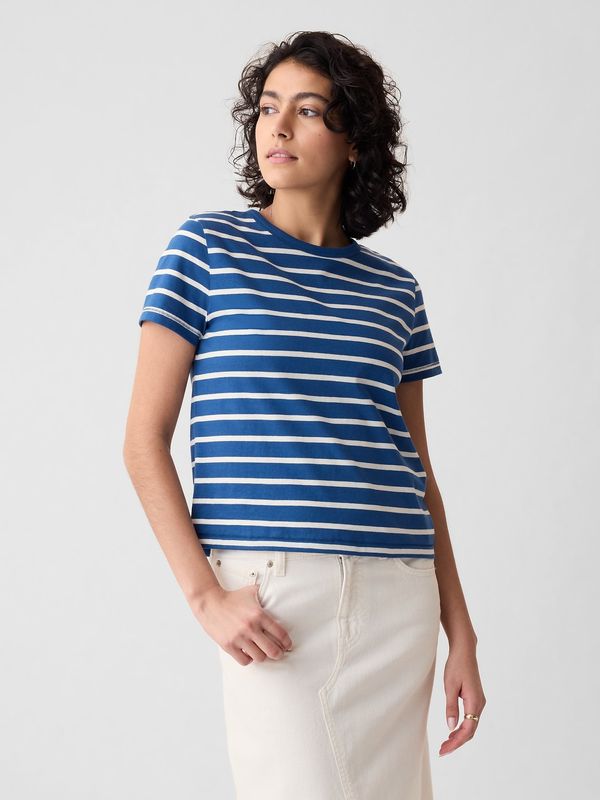 GAP White-Blue Women's Striped T-Shirt GAP