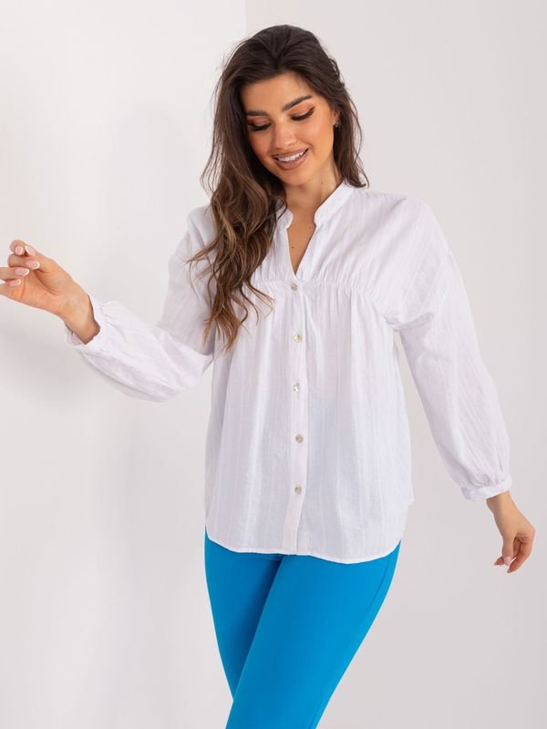 Fashionhunters White Casual Women's Oversize Shirt