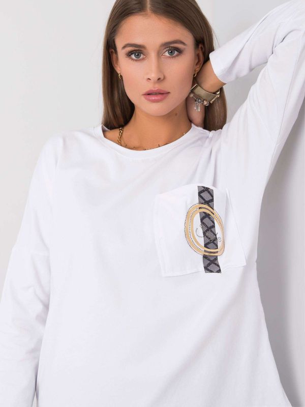 Fashionhunters White cotton blouse