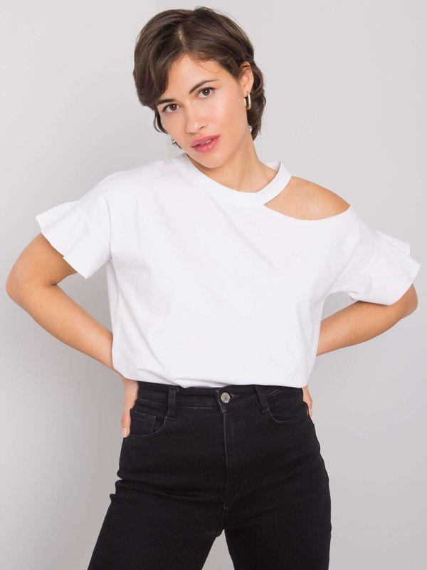 Fashionhunters White cotton blouse