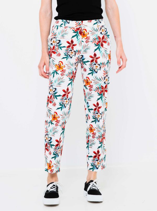 CAMAIEU White floral trousers CAMAIEU - Ladies