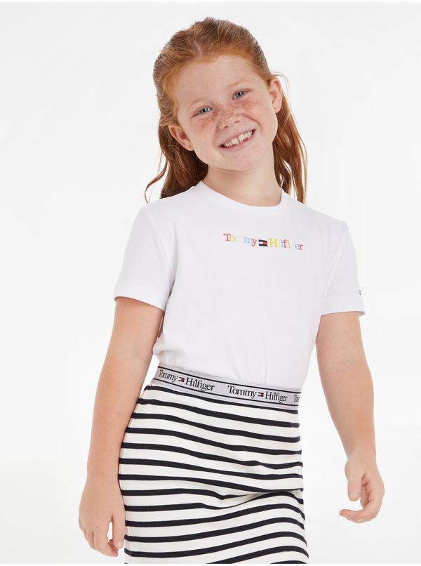 Tommy Hilfiger White Girls' T-Shirt Tommy Hilfiger - Girls