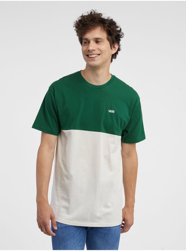 Vans White-green men's T-shirt VANS Colorblock - Men